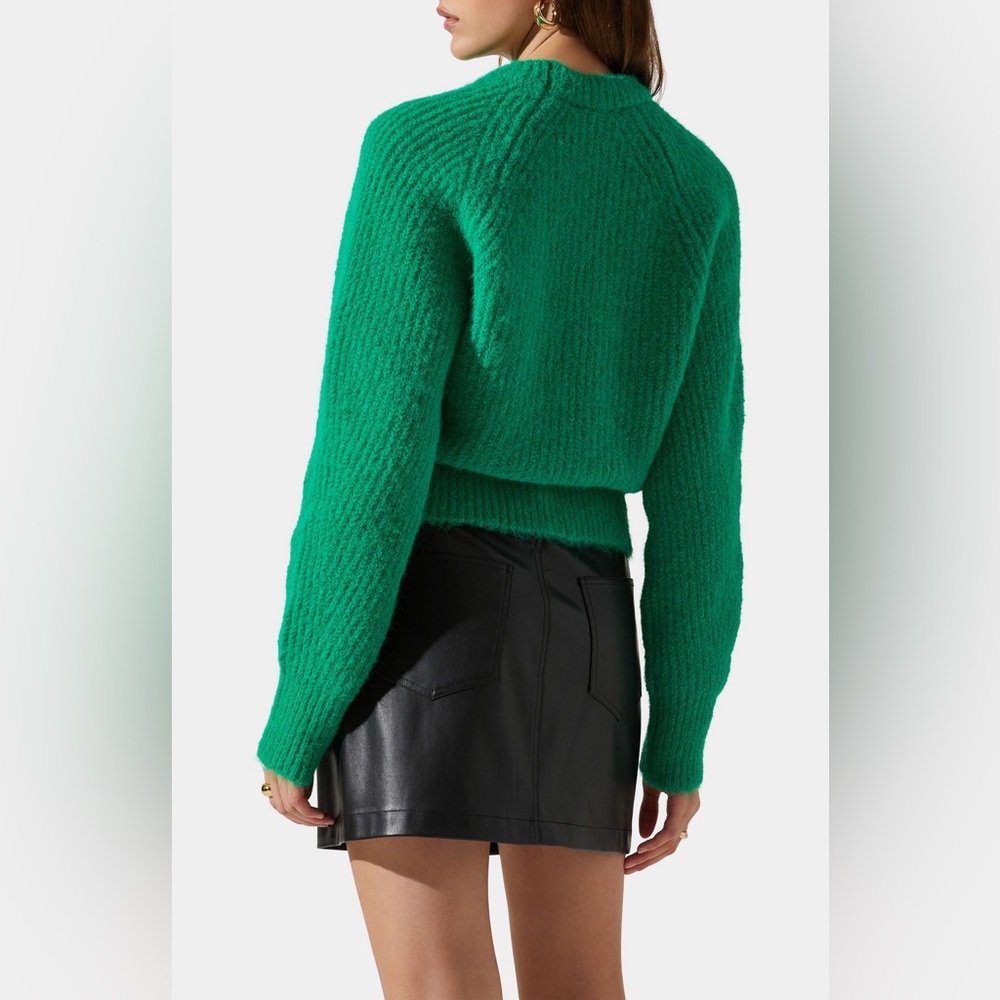 Anthropologie Maeve Green‎ Knit Sweater Large ASTR the label Pilcro Revolve - Picture 3 of 6